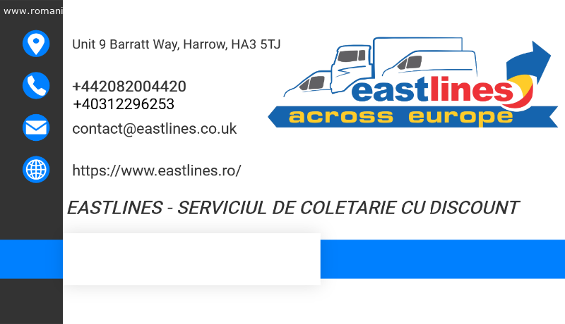 Serviciu de coletarie Anglia-Romania retur